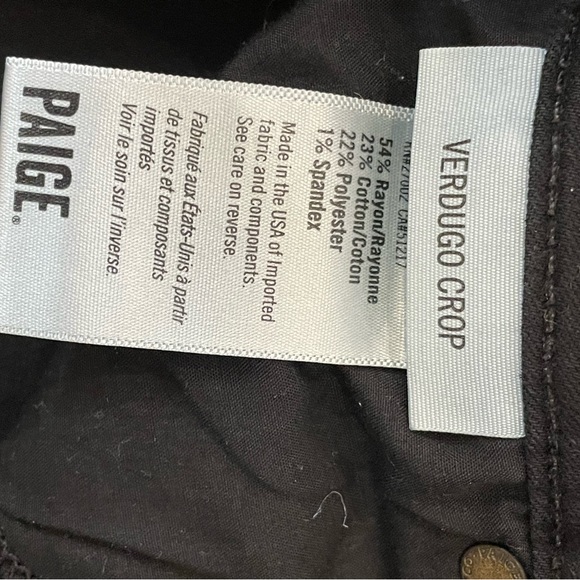 Paige Verdugo Crop black overdye size 28 - Picture 4 of 6